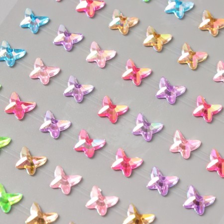Stick plastic rhinestones "Butterfly" color 15x9 cm-2