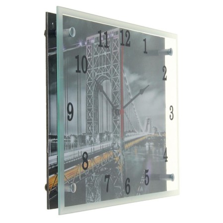 Carty clock is wall-mounted, interior "suspended bridge", silent, 25 x 35 cm-1
