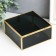 Casket Glass with a metal frame "Darkened with a sheet" 15x15x6.5 cm