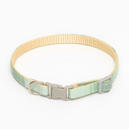 Collar "softness", polyester, with a bell, 34 x 1 cm, green-1