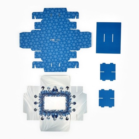 Folding box under 6 sweets “Frosty Luxury”, 13.5 x 9.8 x 3.8 cm, New Year-5