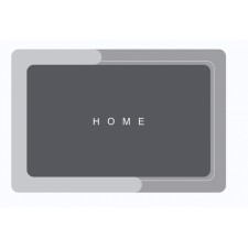 Moisted matting “Sponge”, rectangular, 60x90 cm, gray color.