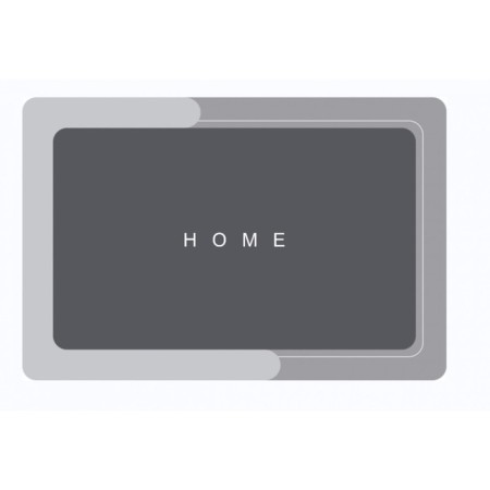 Moisted matting “Sponge”, rectangular, 60x90 cm, gray color.