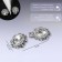 Cardigan clamp "Accent", white color in silver