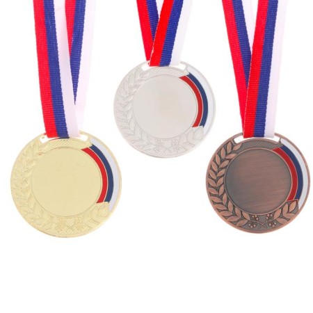 Medal for the application of "Lavra", ⌀ 5 cm., Tricolor. Color ser. With a ribbon-1