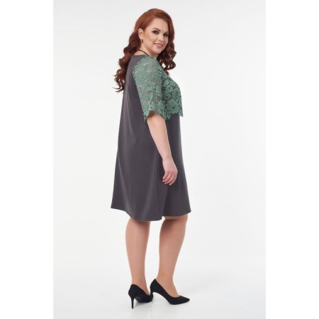 Women's dress, size 52, green color-5