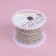 Chain with rhinestones, with holography, 2 rows, metal, glass, 4 mm, 4.5 ± 0.5 m, silver color