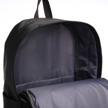 Youth backpack from textiles on a zipper, waterproof, 4 pockets, black color-6