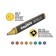 Loars of wax 8 colors, carioca maxi, bright, with the effect of metallic, maxi-triangular case, for dark surfaces