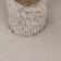 Claw "Pigger" with a lounger, oval, 58 x 36 x 39cm, fluffy fur, jute, beige