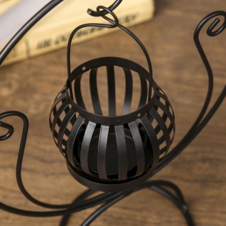 Summary Metal for 1 candle "Round swing" black 26x17.5x10.5 cm-4