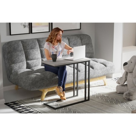 Table coffee olon LDSP 700*320*680 chipper egger: concrete chicago light/frame metal color: black-2