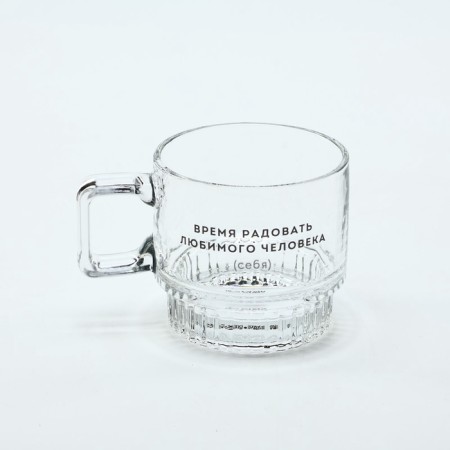 Glass mug “Time to please”, 270 ml-1