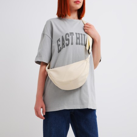 Youth bag with zipper, milk color-2