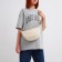 Youth bag with zipper, milk color