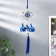 Wind Music Metal "Heart" from the evil eye with a brush 2 bells 22x6.5 cm