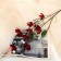 Artificial flowers "Silk White -flowered" 74x4 cm, burgundy