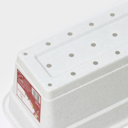 Balcony box for flowers, 16 l, 80 cm, color marble-4
