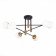 Ceiling Ceiling ST LUCE. SL1203.402.06. Limano. 6x40 watts, E27, 98.5x98.5x33.7 cm, bronze color, black