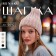 Women's hat minku with gateway, size 54-56, pink color