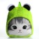 Plush Baby backpack for the girl "Kotopolushka", 30x25x7 cm
