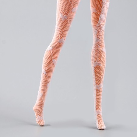 Pantyhose for the doll "hearts", white color