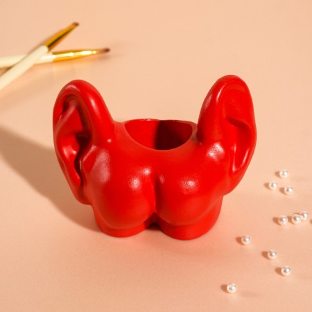 Interior subject "ass with ears" 8x10 cm red