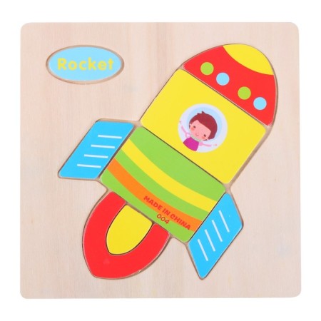Children's wooden frames-lodges "Transport" 15 × 15 × 0.5 cm, mix-15
