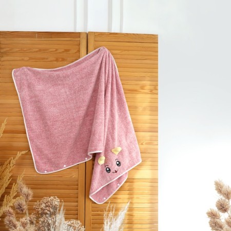 Towel, size 70x140 cm, lingonberry color-1