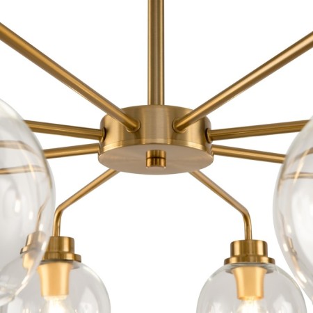 Люстра 60Вт, 8хE14, 35,5x76 см, латунь-2