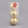 Set of balls plastic D-8 cm, 3 pcs "glossy snow" gold
