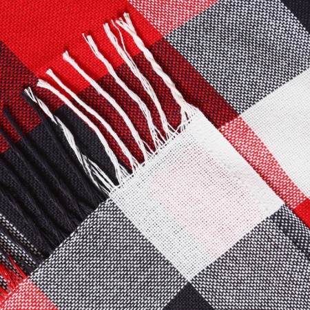 Picnic blades 140x200cm, white/red/anthracite, cotton 20%, pan 40%, polyester 40%-2
