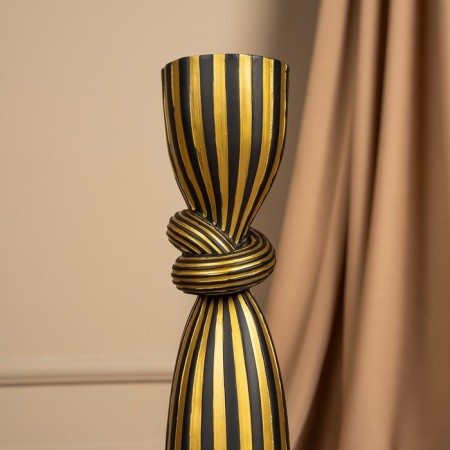 Click for one candle "Knot", a color of black and gold 29.5 x 7.5 x 7.5 cm-7