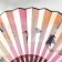 Fan wood, textile h = 26.8 cm "Cranes in the sky" mix