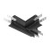 Connector T-shaped Exign built under GCL 9.5 mm, black