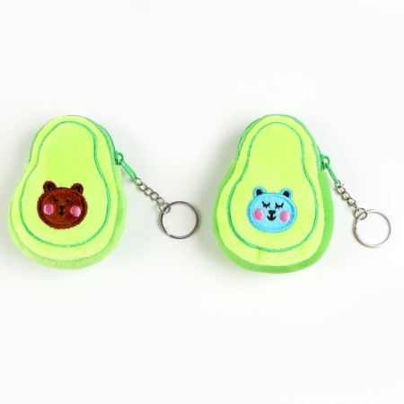 Soft wallet "Avocado" on a key fob, 10 cm, species mix