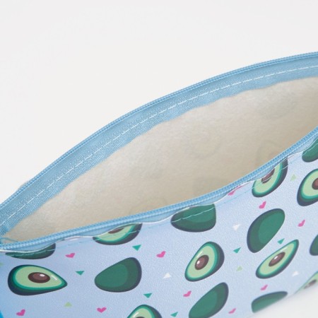 Cosmetic bag with lightning, white/blue color-2