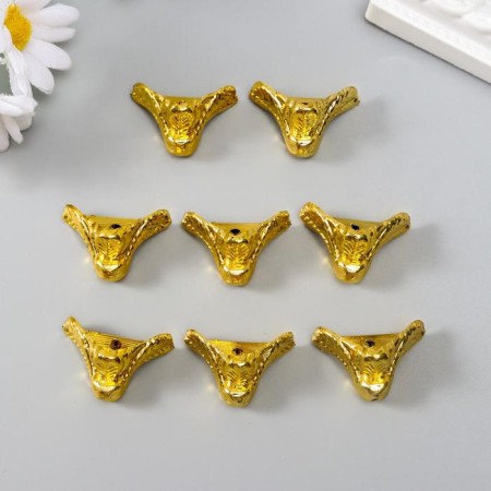 Corner (leg) for the casket plastic "reptile" gold set 8 pcs C003 2x1.8 cm-2