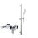 Bronze de Luxe Grani Tb980 bath mixer, shower set, rod, brass, chrome