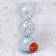 Set of balls plastic D-8 cm, 3 pcs "geometric" green-white