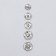 The buttons are sewing, d = 16 mm, 20 pcs, silver color