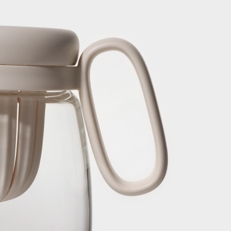 Glass mug with a lid and tube "Bjorn", 850 ml-7