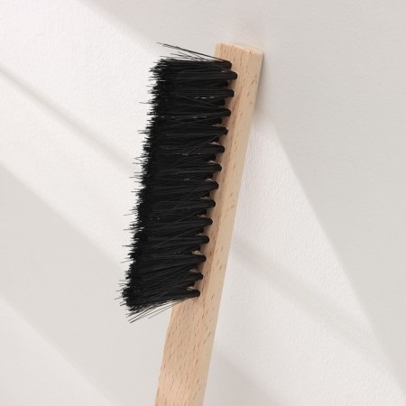 Brush - technical flush, 29 × 2.5 × 1.6 cm, three -row, 39 bundles, beech, synthetic fiber black-4