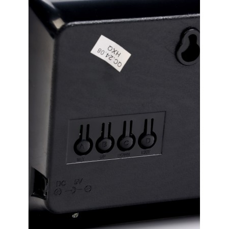 Electronic wall clock, thermometer calendar, 36.2 x 15.5 cm, red numbers 10 x 4.5 cm 1076627-5