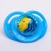 Orthodontic dummy nipple, silicone, from 3 months, “lion”, blue color