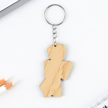 Key keychain wooden anime "skirt"-3