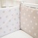 Board into the crib "peas", size 120x35 cm - 2 pcs, 60x35 cm - 2pcs, beige color