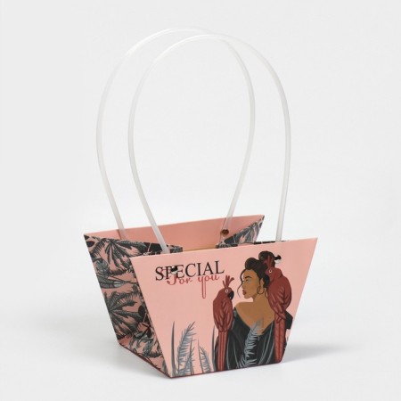 Moisture -resistant package for flowers "Delicate", 20 x 12 x 20 cm-3
