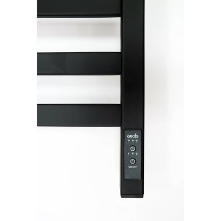 Electric towel Grois Bruno, 500x800 mm, 8 crossbars, lower, black-4