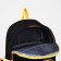 School backpack from textiles on lightning, 6 pockets, black color